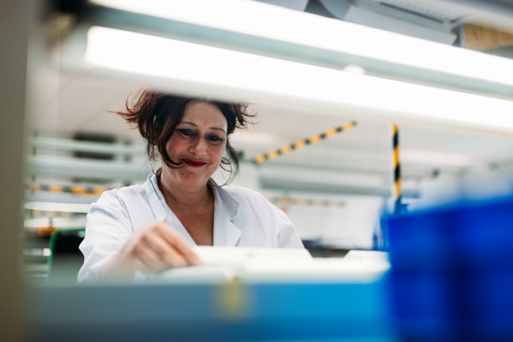 Woman instrument testing